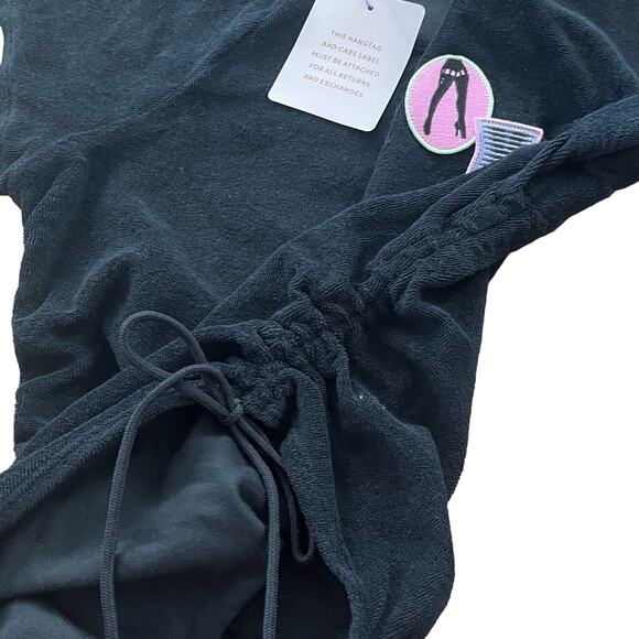 NWT Savage x Fenty Terrycloth Thong Bodysuit in Black Size Small - Picture 5 of 10